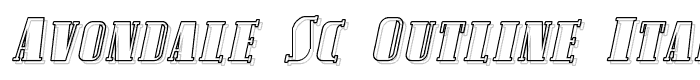 Avondale SC Outline Italic font